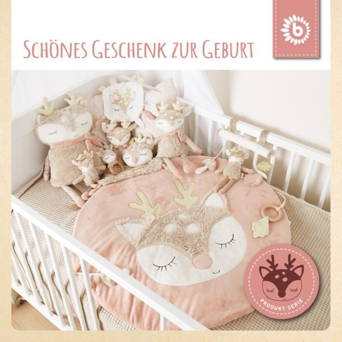 Bieco Kuscheltier Reh Ella mit Rassel | Baby Kuscheltier ab 0 Monate Stofftier Baby – Bild 3