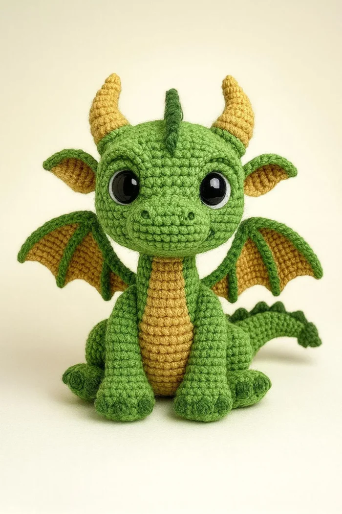 Green Dragon Amigurumi Crochet Pattern - Easy Plush Toy DIY (PDF) – Bild 2