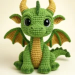 Green Dragon Amigurumi Crochet Pattern - Easy Plush Toy DIY (PDF)